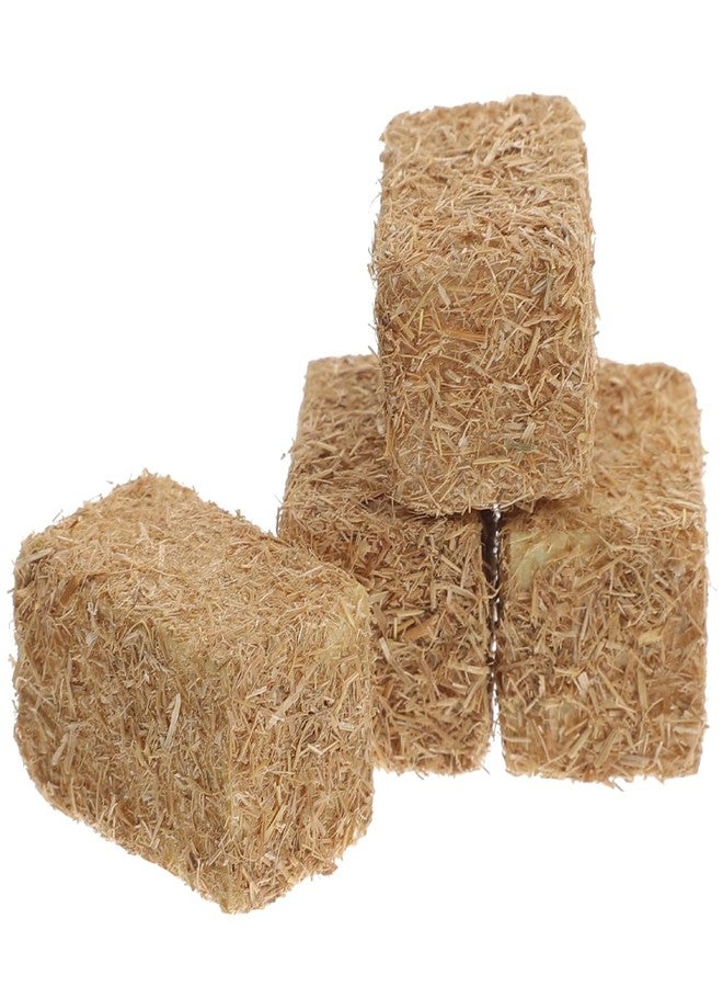 JOINPAYA 4pcs Small hay Bales: Mini Haystack Model Realistic Light Brown Decorative Hay Bales for Dollhouse Accesories Decoration Craft Farm Fall - Image 1